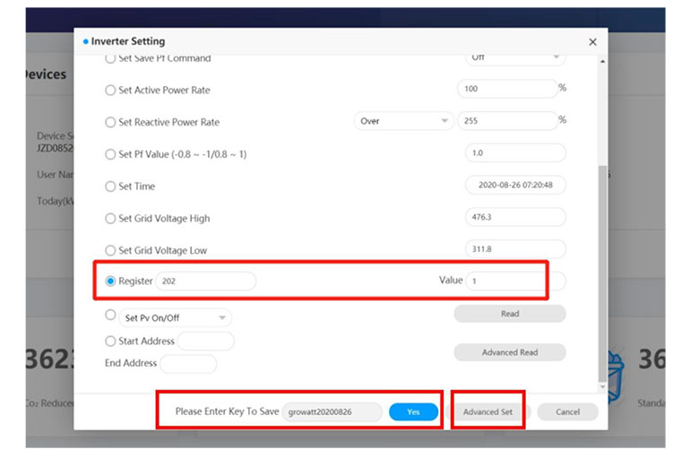 Thiết lập chức năng ZeroExport trên ShineServer