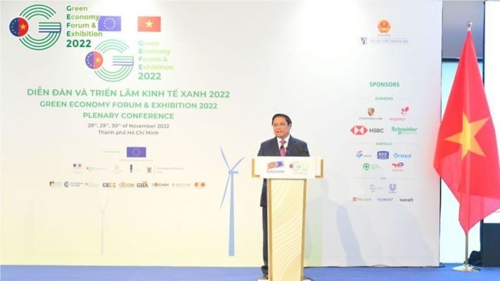 Thủ tướng Chính phủ Phạm Minh Chính phát biểu tại Diễn đàn & Triển lãm Kinh tế xanh (GEFE) 2022